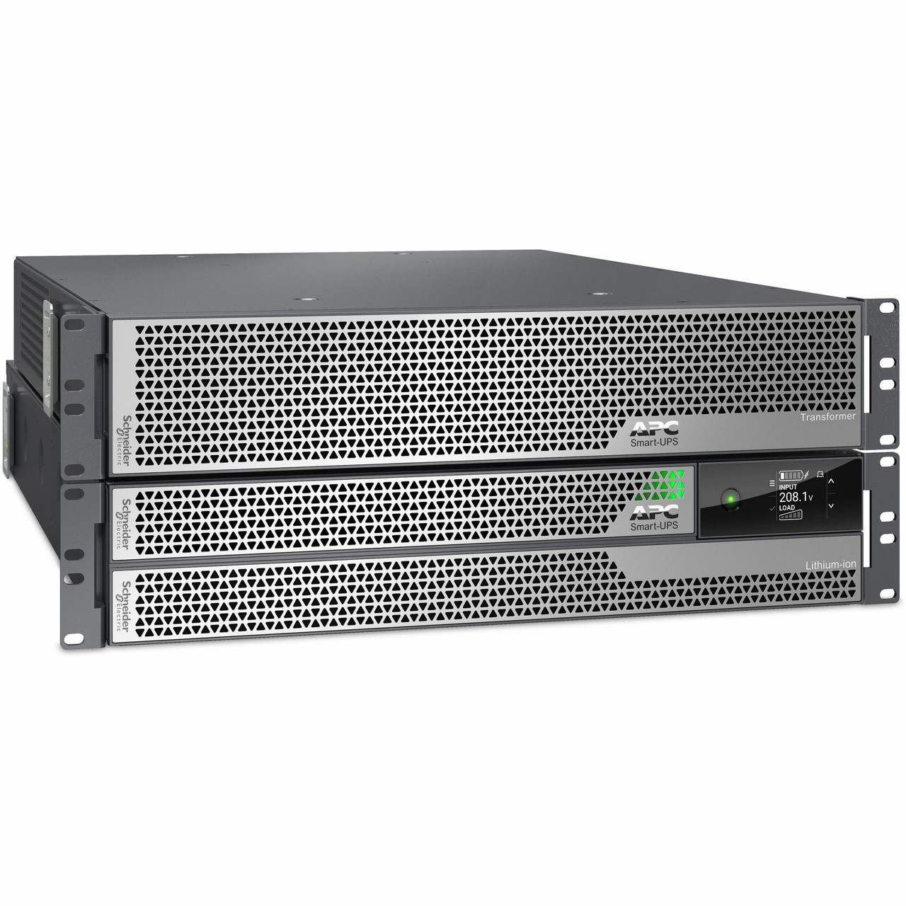 APC Smart-UPS Ultra, 5kVA, Rackmount 4U, 208V, 12x 5-20R+2x L6-20R+1x L6-30R NEMA, Network Card+SmartSlot, W/ rail kit, W/ transformer 208V to 120V - SRTL5KRM2UT-5KRMTF