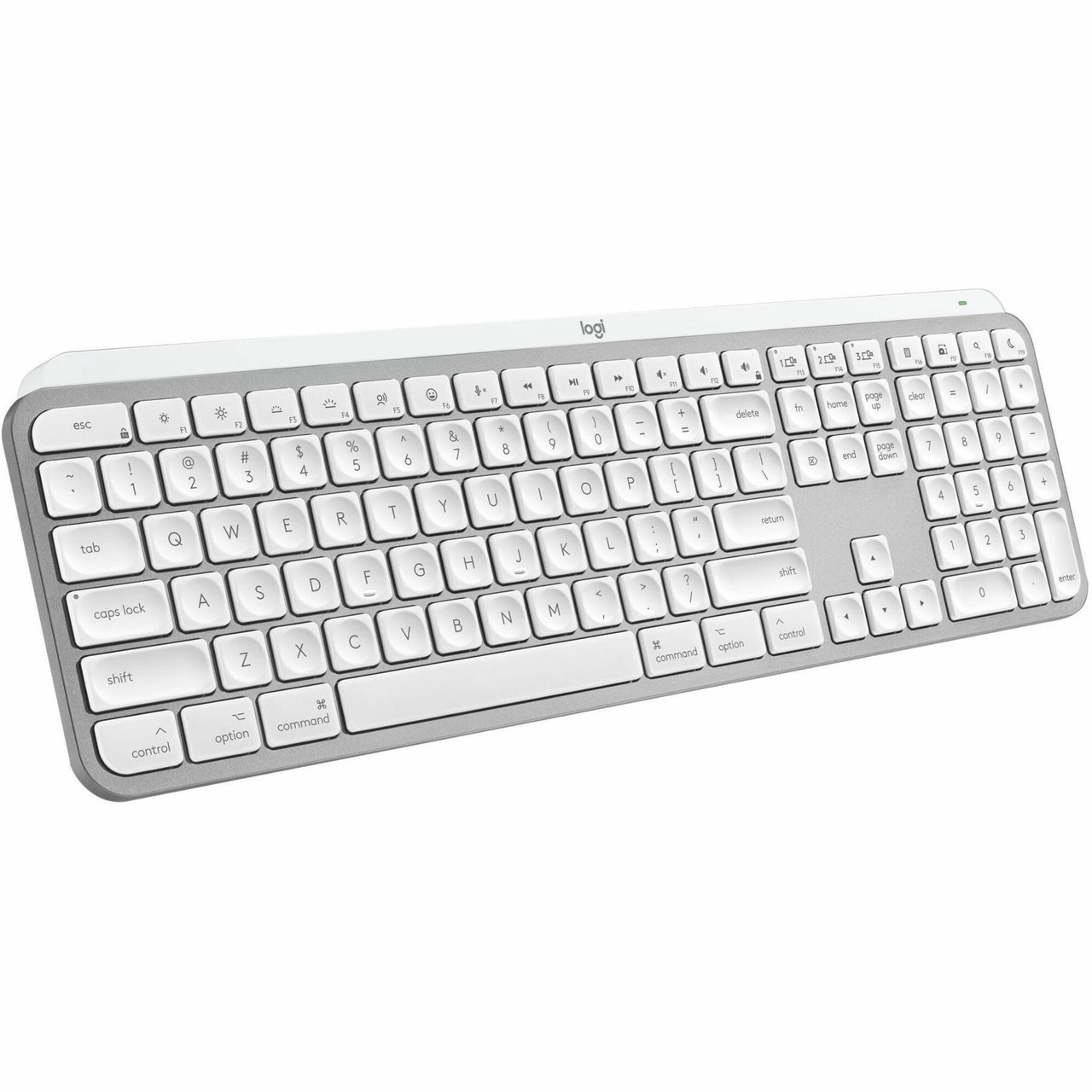 Logitech MX Keys S for Mac, Wireless Keyboard, Fluid, Precise Laptop-Like Typing, Programmable Keys, Backlit, Bluetooth, Pale Grey - Wireless Connectivity - Bluetooth - Easy-Switch, On/Off Switch Hot Key(s) - 920-011622