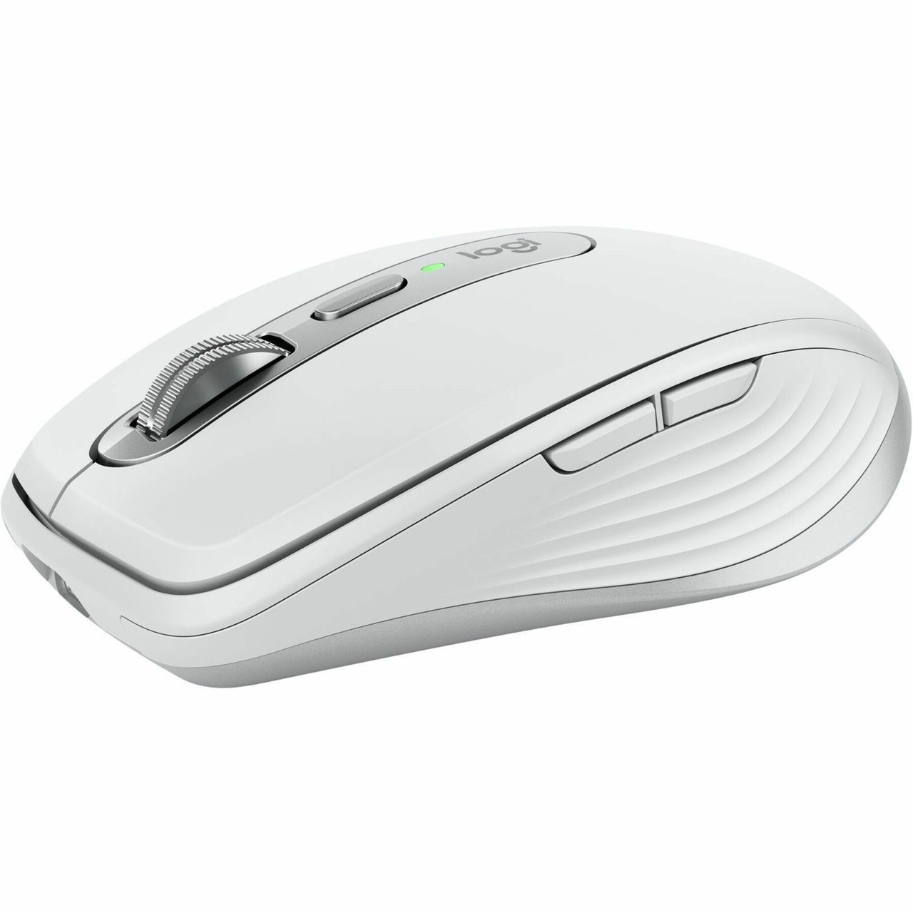 Logitech MX Anywhere 3S for Mac, Compact Wireless Bluetooth Mouse, 8K DPI Any-Surface Tracking, Quiet Clicks, USB C, Pale Grey - Darkfield - Wireless - Bluetooth - Rechargeable - Pale Gray - 8000 dpi - Scroll Wheel - 6 Button(s) - 910-006944