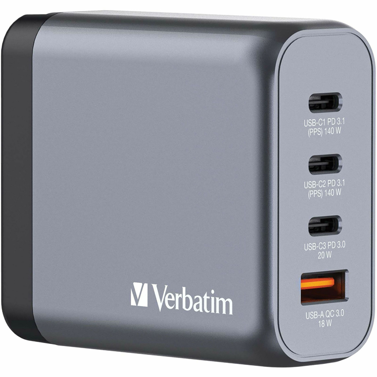 Verbatim 140W 4-Port Gan Wall Charger - 32203