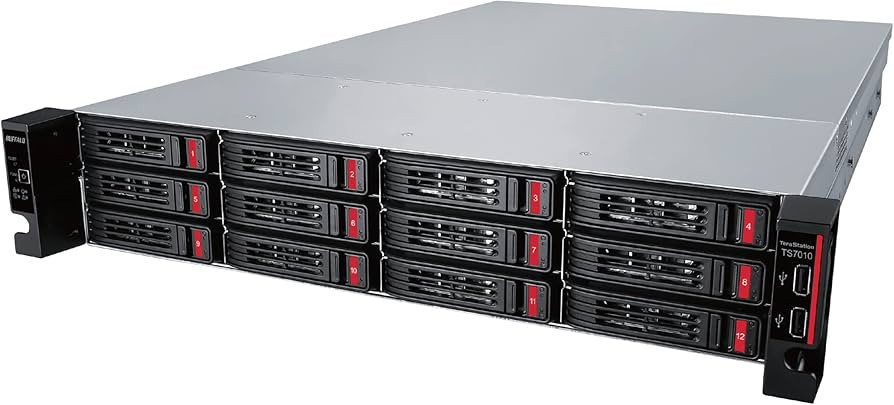 Buffalo RACKMOUNT 4X8TB ENTERPRISE HARD DRIVES INCLUDED PARTIALLY POPULATED 8 OPEN DRIVE BAYS XEON D-1713NT 4X10GBE RAID ISCSI RAIL KIT INCLUDED 5-YEAR WARRANTY WITH PRODUCT REGISTRATION - TS71210RH3204