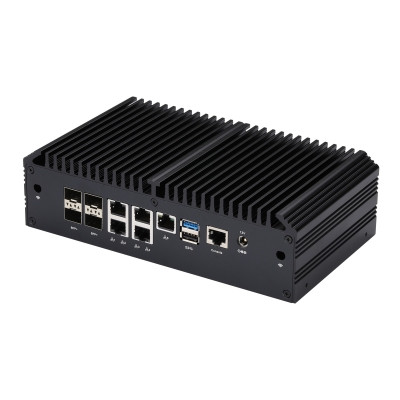 Qotom Mini PC Q400S S08 - Integrated 5th Generation Low-Power Celeron Processor 3215U, Dual Gigabit Intel Network Cards, Dual HDMI, 6 USB, Power On, Expandable To Support 3G/4G Function
