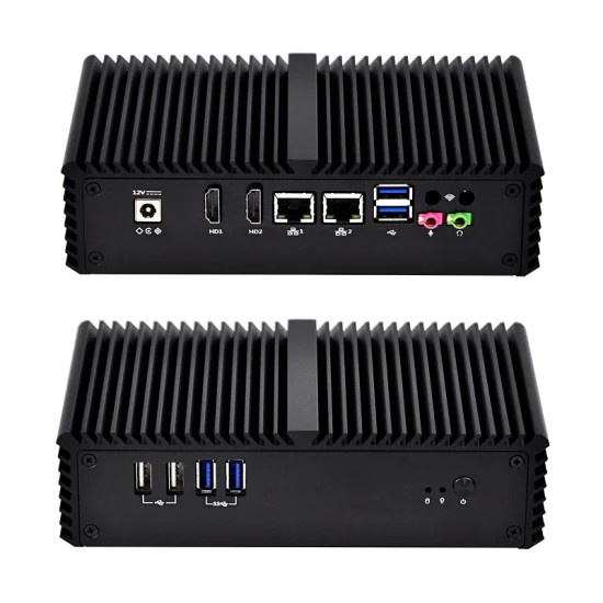 Qotom Mini PC Q310S S05 With Intel Celeron Processor, Qotom Mini PC Q310P Can Be Configured As A Common Used Desktop PC. With VESA Bracket, It Can Be Hung At The Back Of Monitor To Save Space