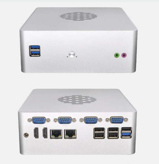 Qotom Mini PC Q600P S09 - Support Skylake-S And Kabylake-S FCLGA1151 Desktop Processor, Dual Gigabit Intel Network Card, Dual HDMI Display, Dual DDR4 Memory, 4 Serial Ports, 8 USB, Power On, Expandable Support 3G/4G Function