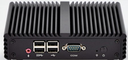 Qotom Mini PC Q107S S07 - Integrated Low-Power Celeron Processor 1007U, Dual Gigabit Network Cards, HDMI+VGA Dual Display, 1 Serial Port, 5 USB, Support Windows XP