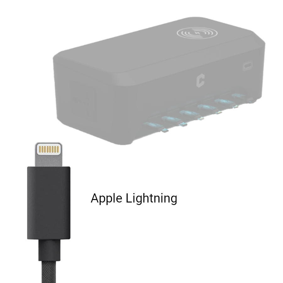 ChargeTech 20 Inch Apple Lightning retractable cable for ChargeTech CS9 - CT-110125