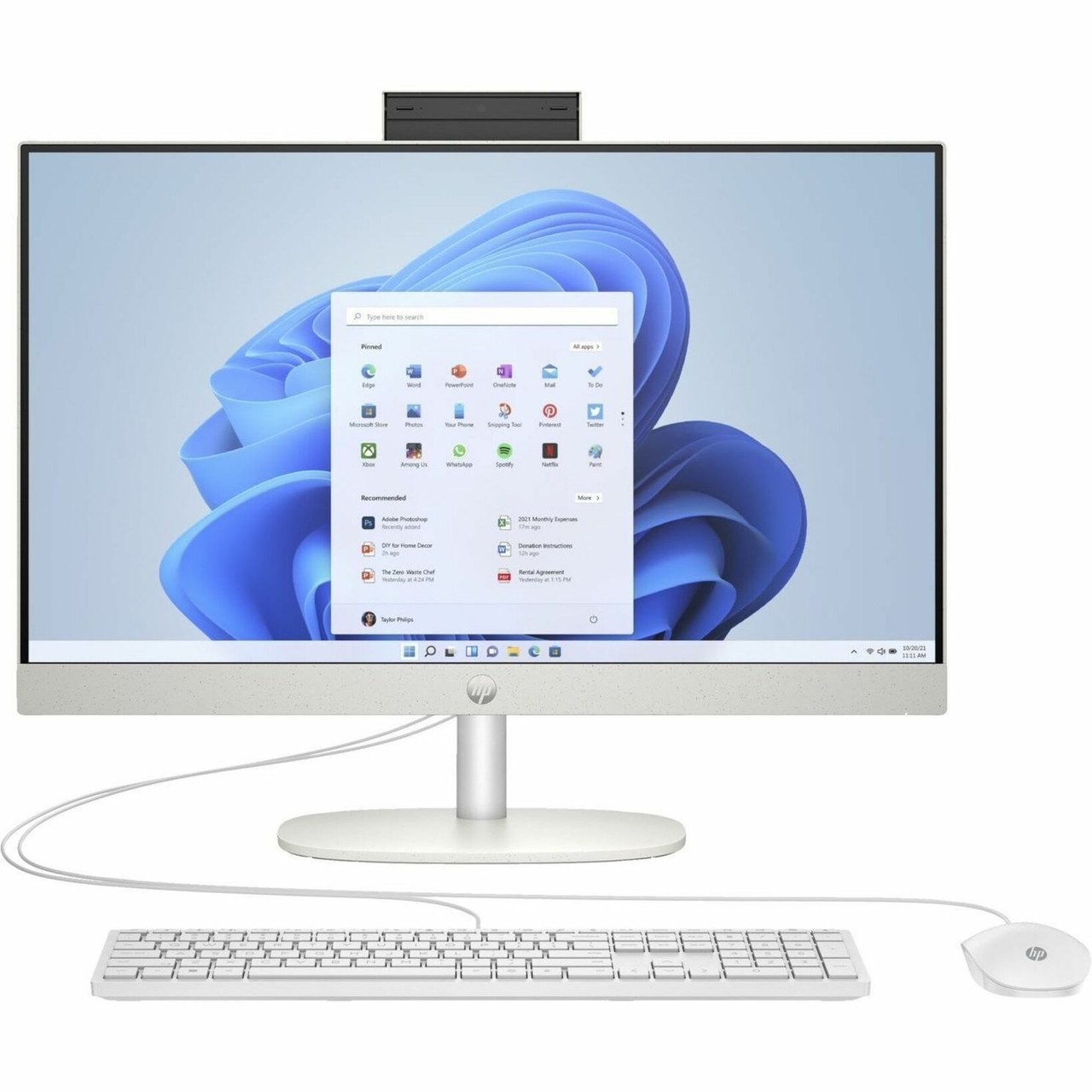 HP 24-Cr0000A 24-Cr0077C All-In-One Computer - Amd Ryzen 5 7520U - 8 Gb - 512 Gb Ssd - 23.8" Full Hd - Desktop - Shell White - Refurbished - 7K975AAR#ABA-RF