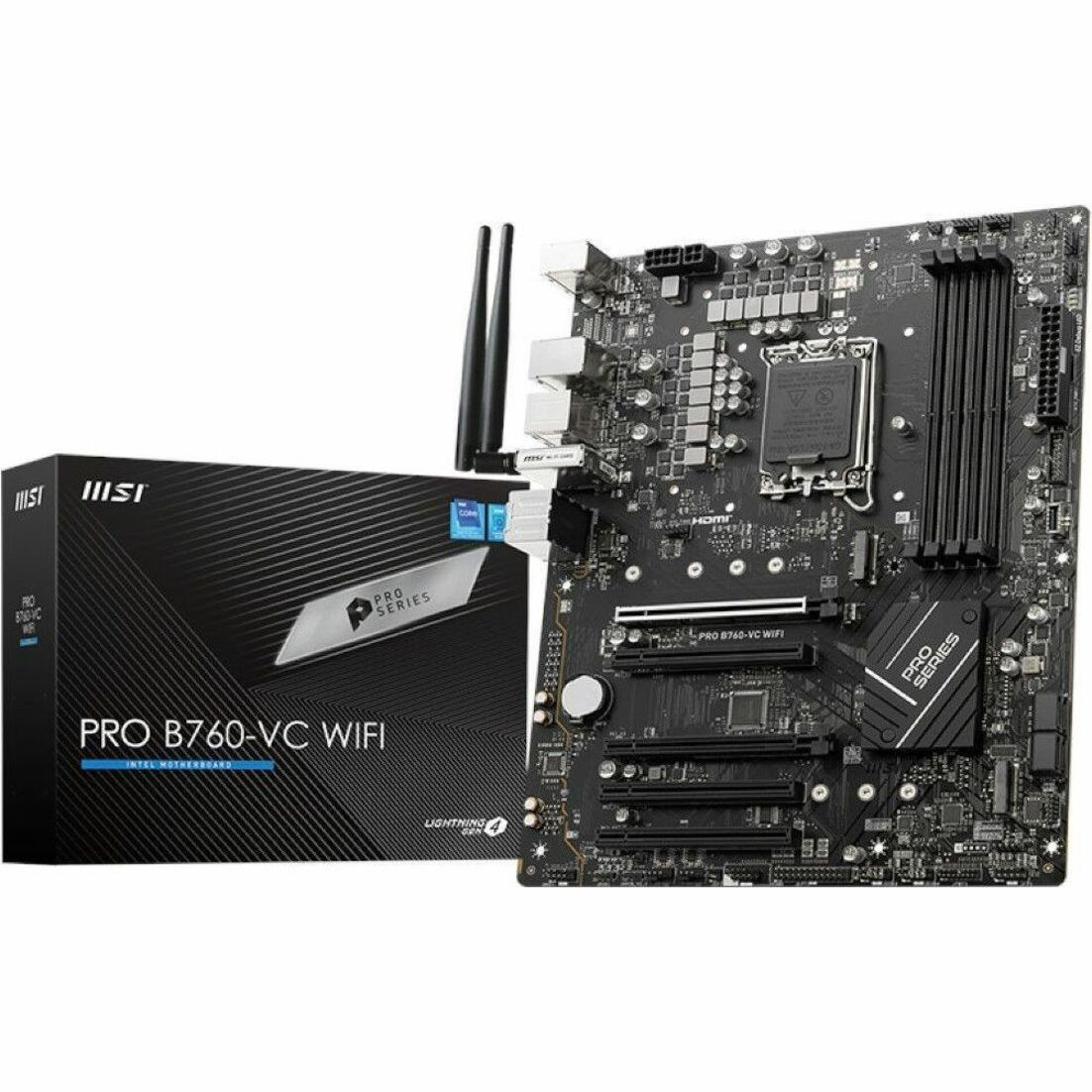 MSI B760-Vc Wifi Gaming Desktop Motherboard - Intel B760 Chipset - Socket Lga-1700 - Atx - B760Provcwifi