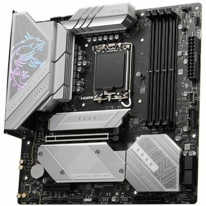 MSI Mpg B760M Edge Ti Wifi Gaming Desktop Motherboard - Intel B760 Chipset - Socket Lga-1700 - Micro Atx - B760Medgetiwifi