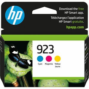 HP 923 Original Inkjet Ink Cartridge - Cyan, Magenta, Yellow - 3 Pack - 6C3Y4LN