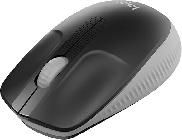Logitech M190 Full-Size Wireless Mouse - Full-size Mouse - Optical - Wireless - 32.81 ft - Radio Frequency - 2.40 GHz - Mid Gray - USB - 1000 dpi - Scroll Wheel - 3 Button(s) - Medium/Large Hand/Palm Size - 910-005900