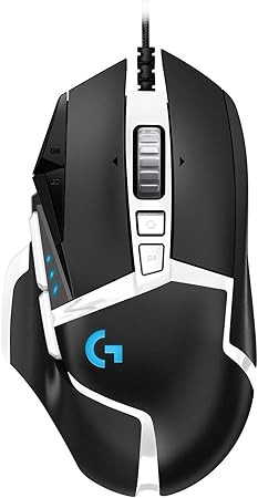Logitech G Gaming Mouse - Optical - Cable - Black, Silver - USB Type A - 16000 dpi - Scroll Wheel - 11 Button(s) - 11 Programmable Button(s) - Right-handed - 910-005730