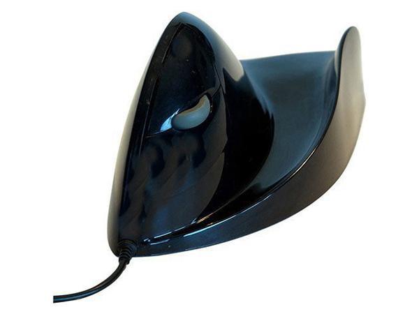Ergoguys AirO2Bic Ergonomic Mouse Left Hand Black. Vertical mouse works with both Mac &d PCs. Mouse allows user hand to relax - clicks and moves like a standard mouse. Hand falls gently in mouse - 0270-0020