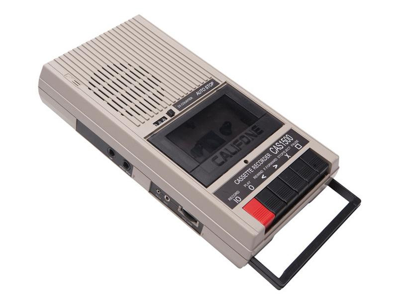 Ergoguys Califone Cassette Recorder/Player. Cassette recorder/player used for individual or small group learning. Has two 1/4 headphone jacks - 1 monaural jackbox to add more users. Built-in mic - volume controls - 500 mW amplifier - CAS1500