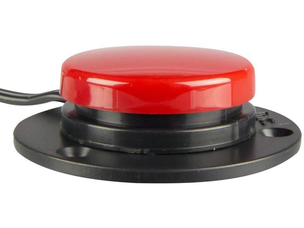 Ergoguys Ablenet Specs Small Wired Switch Red. Compact wired switch has 1.375 activation surface. Needs light touch to activate. Small enough to be worn - also used as mounted switch. Includes space saving - 100SPR