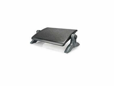 Ergoguys Aidata Ergo Deluxe Footrest Rubber Padding Grey. Ergonomic design reduces leg muscle strain & pressure when sitting. Accupressure bumps improves lower body circulation - FR-1002RG