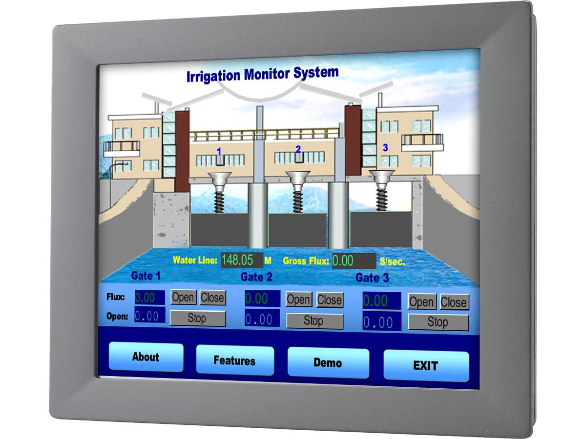 Advantech B+B SmartWorx LCD DISPLAY, 15Inch XGA Industrial Monitor with Resistive Touchscreen (RS232 USB) - FPM-2150G-R3BE