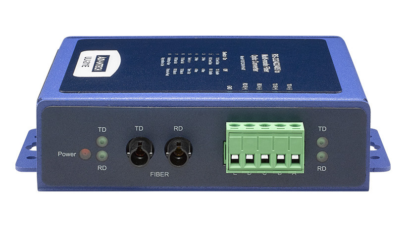Advantech B+B SmartWorx HEAVY INDUSTRIAL 232/422/485 TO MM FIBER ST CNVTR - 1 x ST Ports - Multi-mode - 2 km - Panel-mountable - BB-FOSTCDRI-PH-MT