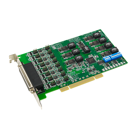 Advantech B+B SmartWorx 8-Port RS-232/422/485 Universal PCI Communication Card with Surge Protection – PCI-1622B-DE