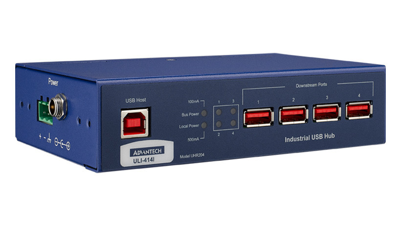 Advantech B+B SmartWorx USB 4 PORT INDUSTRIAL HUB - USB - External - 4 USB Port(s) - 4 USB 2.0 Port(s) - UHR204