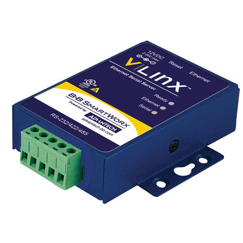 Advantech B+B SmartWorx Modbus Mini Serial Server, 1-Port RS-232/422/485 – MESP211T
