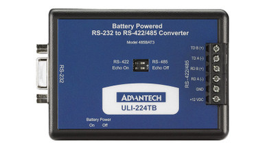 Advantech B+B SmartWorx RS-232 to RS-485 Converter, DB9F to Terminal Block, AAA Battery Powered – 485BAT3