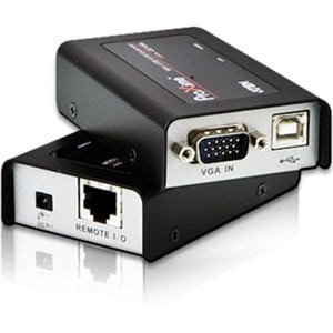 ATEN KVM Console/Extender - 1 Computer(s) - 330 ft Range - WUXGA - 1920 x 1200 Maximum Video Resolution - 2 x Network (RJ-45) - 3 x USB - 2 x VGA - 5 V DC Input Voltage - CE100