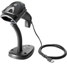 HP  ElitePOS Handheld Barcode Scanner - Cable Connectivity - 1D, 2D - Black - 1RL97AT