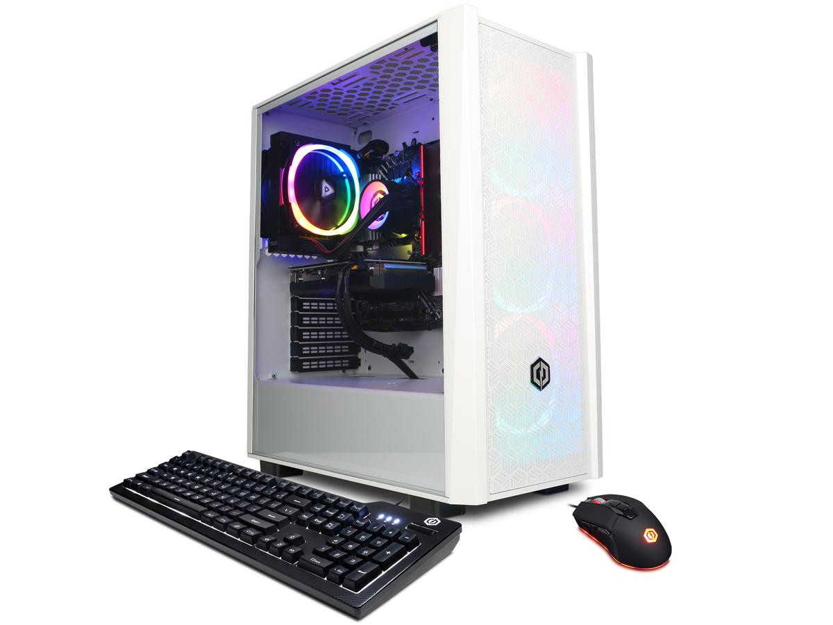 CyberPowerPC Gamer Xtreme GXi11140CPGV11 w/ Intel Core i5-13600KF 3.5GHz CPU, 16GB DDR5, NVIDIA GeForce RTX 3060 Ti 8GB, 1TB PCI-E NVMe SSD, 802.11AC WiFi, USB Gaming Keyboard, 7 Color RGB Gaming Mouse, Custom RGB