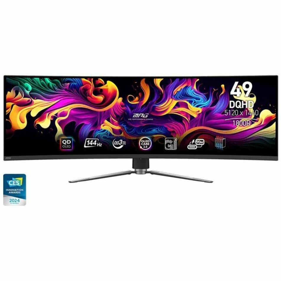 MSI Mpg 491Cqp Qd-Oled 49" Class Dual Quad Hd (Dqhd) Curved Screen Gaming Oled Monitor - 32:9 - Black - Mpg 491Cqp Qd-Oled