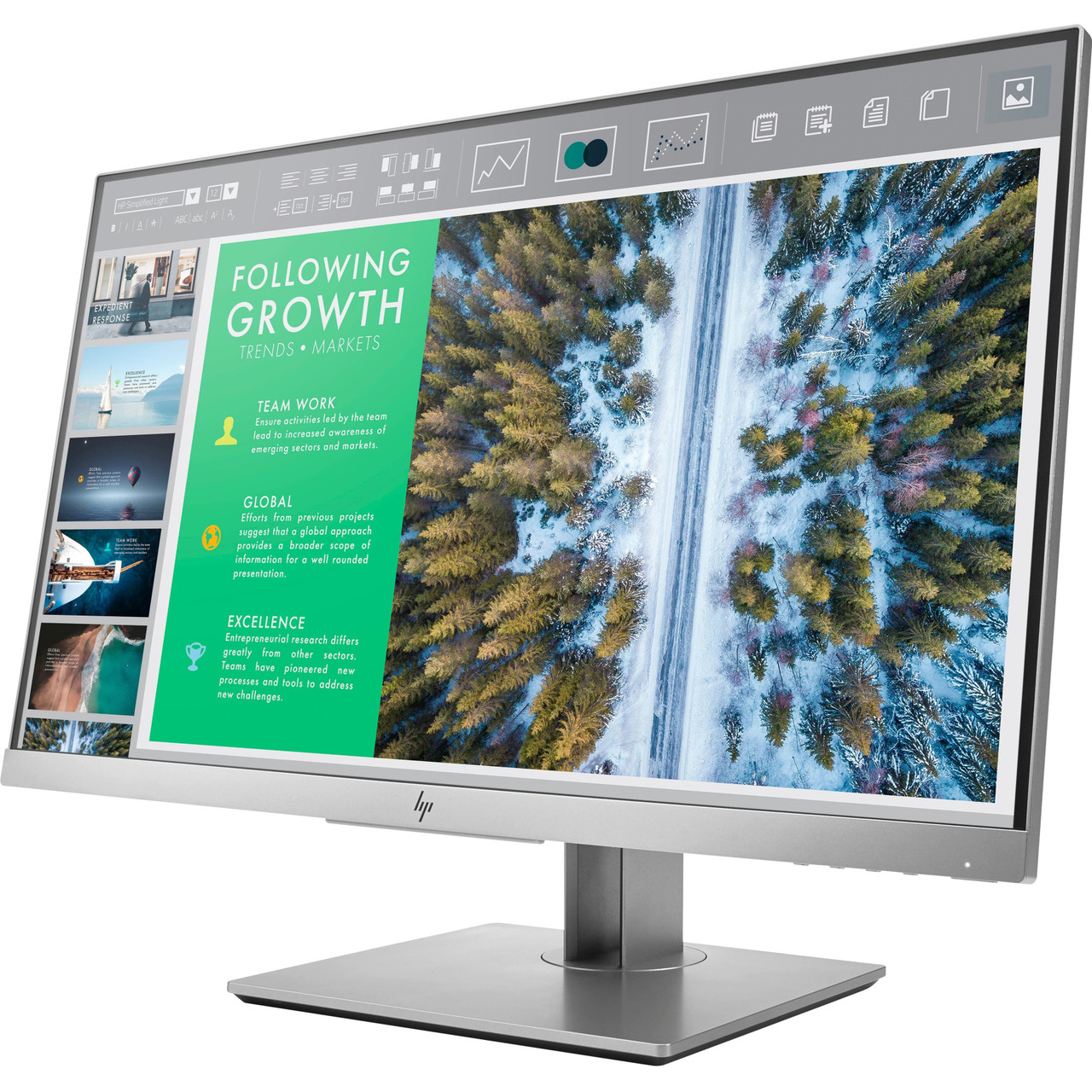 HP Business E243 24" Class Full HD LCD Monitor - LED Backlight - 1920 x 1080 - 250 Nit - 5 ms - HDMI - VGA - DisplayPort - USB Hub  1FH47A8#ABA