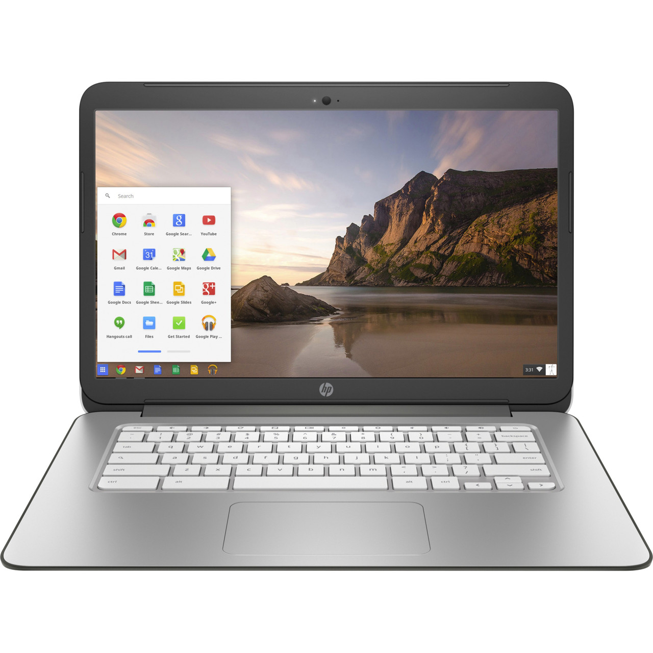 HP Chromebook 14-x000 14-x013dx 14" Chromebook - HD - ARM Cortex A15 - 2 GB - 16 GB Flash Memory - White - Refurbished - J9M89UAR#ABA