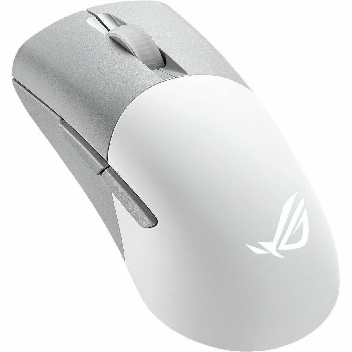 Asus ROG Keris Wireless AimPoint Gaming Mouse - Optical - Cable/Wireless - Bluetooth - 2.40 GHz - Moonlight White - 1 - USB 2.0 Type A - 36000 dpi - P709ROGKERWLAIMPTWHT