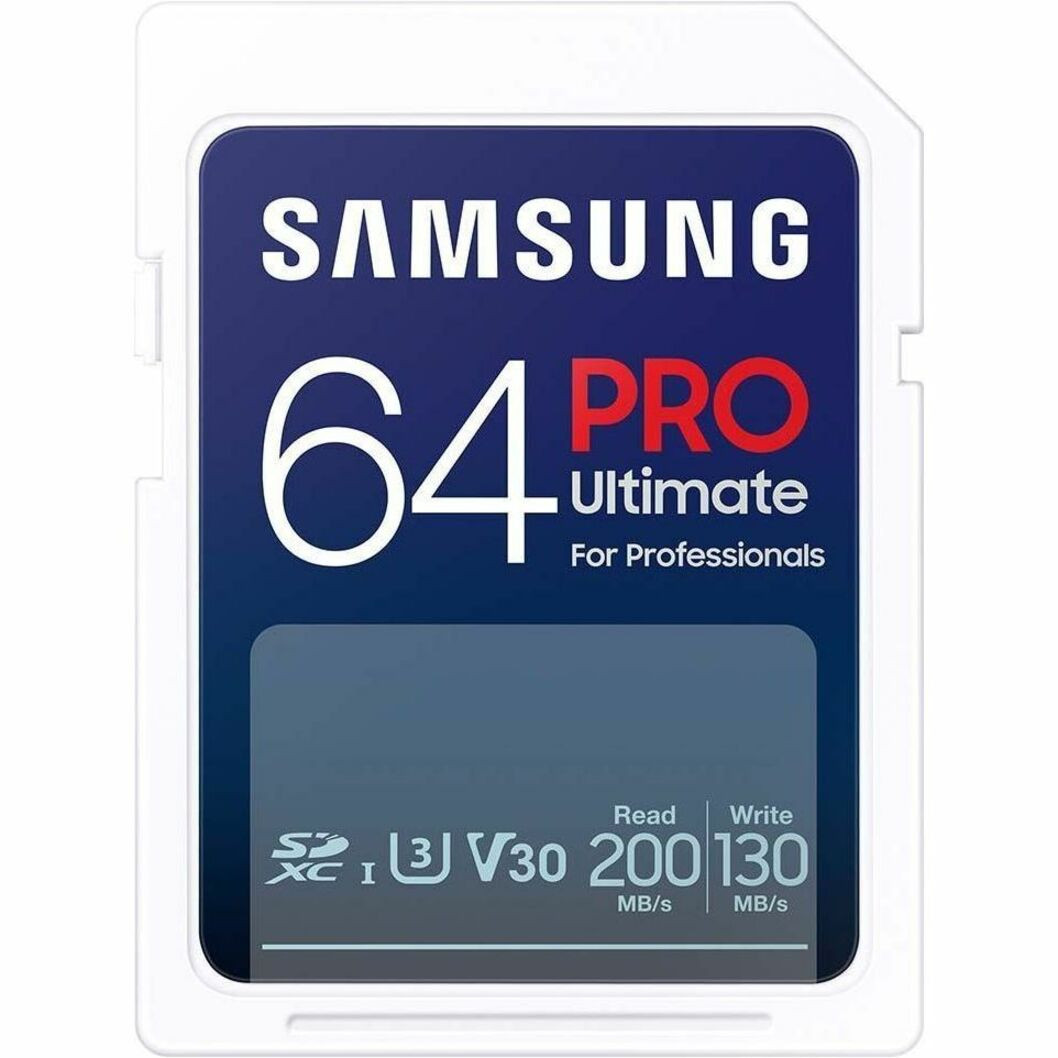 Samsung PRO Ultimate 64 GB Class 10/UHS-I (U3) V30 SDXC - 1 Pack - MB-SY64S/AM