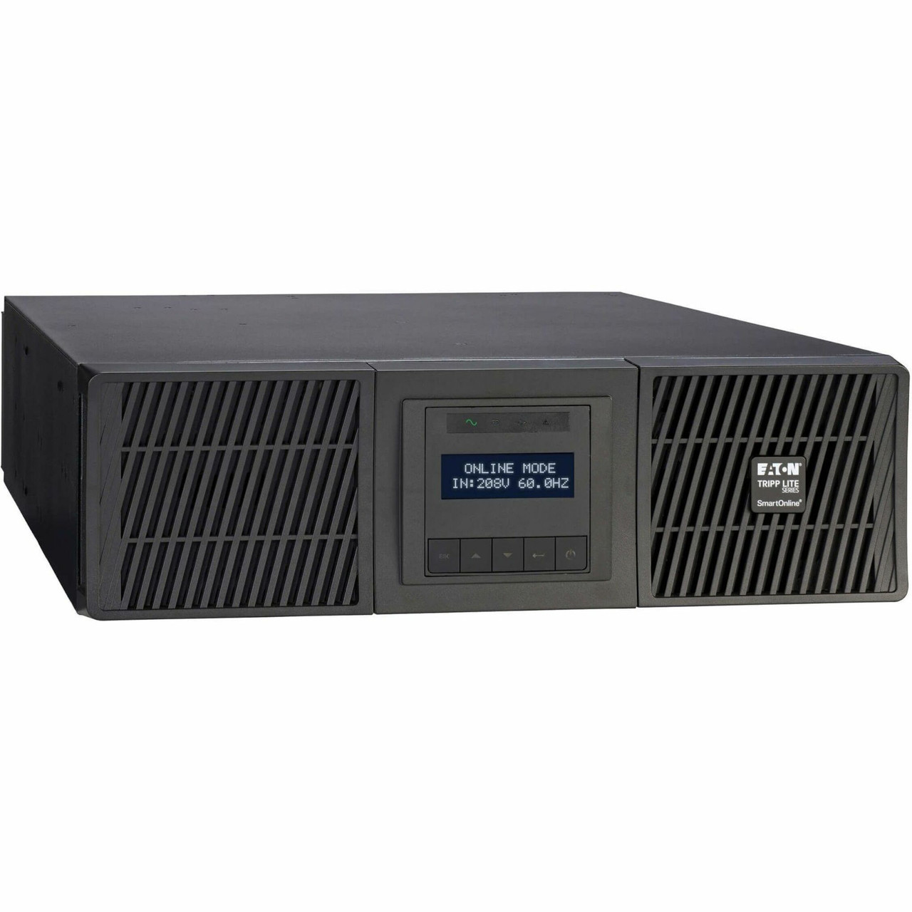 Eaton Tripp Lite series SmartOnline 6000VA 5400W 208V Online Double-Conversion UPS - 2 L6-20R and 2 L6-30R Outlets, L6-30P Input, Cybersecure Network Card Included, Extended Run, 3U Rack/Tower - SU6000RT