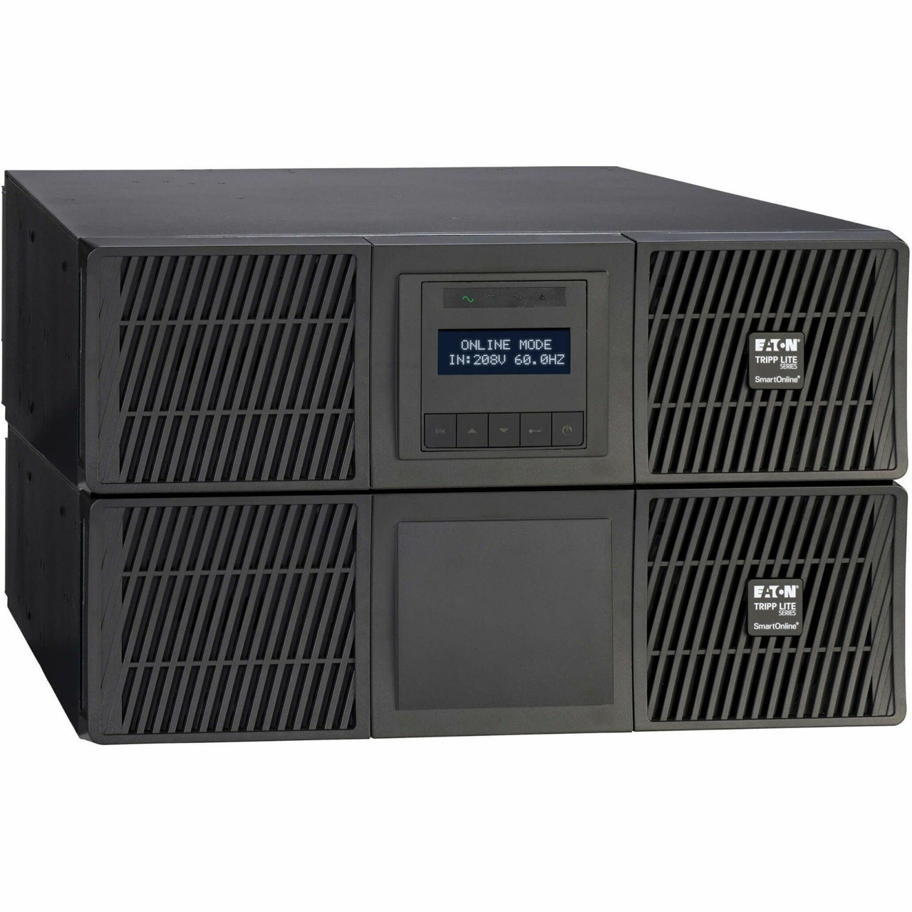 Eaton Tripp Lite series SmartOnline 5000VA 4500W 120/208V Online Double-Conversion UPS with Stepdown Transformer and Maintenance Bypass - 5-20R/L6-20R/L6-30R Outlets, L6-30P Input, Network Card Included, Extended Run, 6U. - SU5000RTFMB