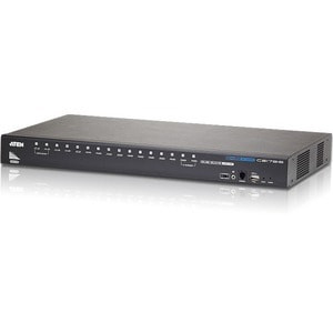 Aten 16-Port USB HDMI KVM Switch-TAA Compliant - 16 Computer(s) - 1 Local User(s) - 1920 x 1200 - 19 x USB - 17 x HDMI - CS17916