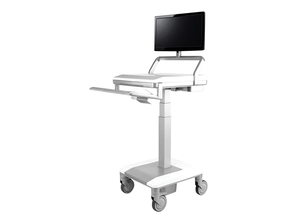 Capsa Custom TouchPoint T7 Technology Cart- Non-Powered, North America Power Input, PC Gantry, PC Worksurface, 6G Keyboard Mechanism, 259 Float Keyboard Platform, 19in Foam Palm Support, Supports up to 18lbs of Technology - SOR8833T7