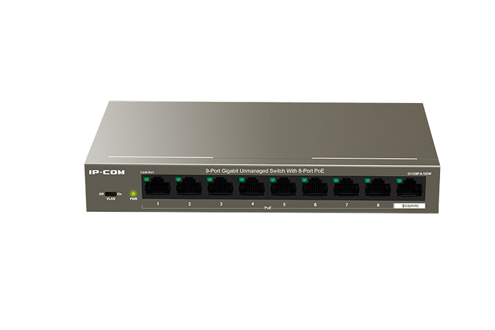 Tenda G1109P-8-102W 9-Port Gigabit Unmanaged Switch With 8-Port PoE - G1109P-8-102W