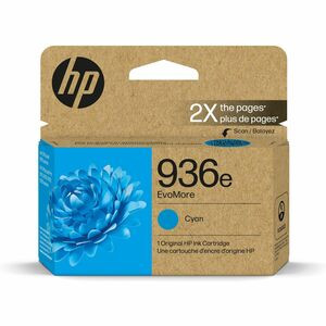 HP EvoMore 936e Original High Yield Inkjet Ink Cartridge - Cyan - 1 Pack - 1650 Pages - 4S6V3LN HP EvoMore 936e Original High Yield Inkjet Ink Cartridge - Cyan - 1 Pack - 1650 Pages - 4S6V3LN