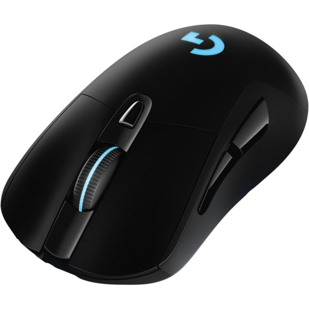 Logitech G703 LIGHTSPEED Wireless Gaming Mouse With HERO Sensor - Optical - Wireless - Wi-Fi - Black - USB - 16000 dpi - 6 Button(s) - 910-005640