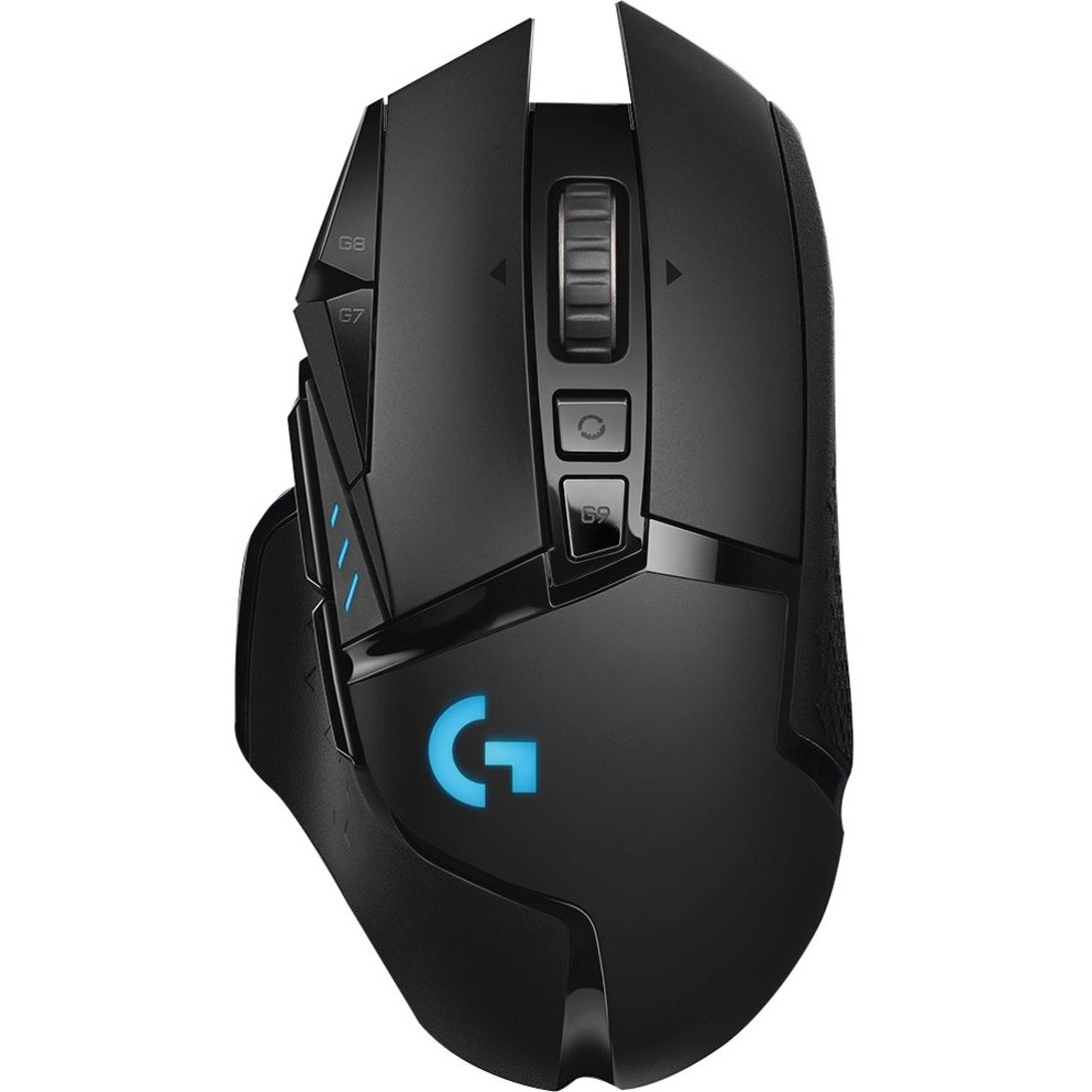 Logitech G502 LIGHTSPEED Wireless Gaming Mouse - Wireless - Wi-Fi - Black - USB - 16000 dpi - Scroll Wheel - 910-005568