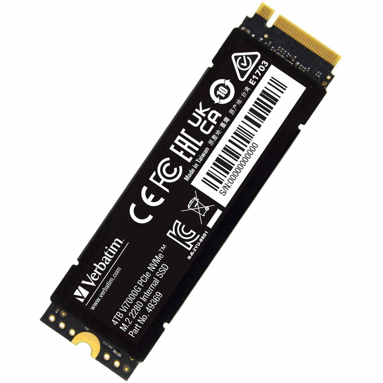 Verbatim Vi7000 4 Tb Solid State Drive - M.2 2280 Internal - Pci Express Nvme (Pci Express Nvme 4.0 X4) - 49369