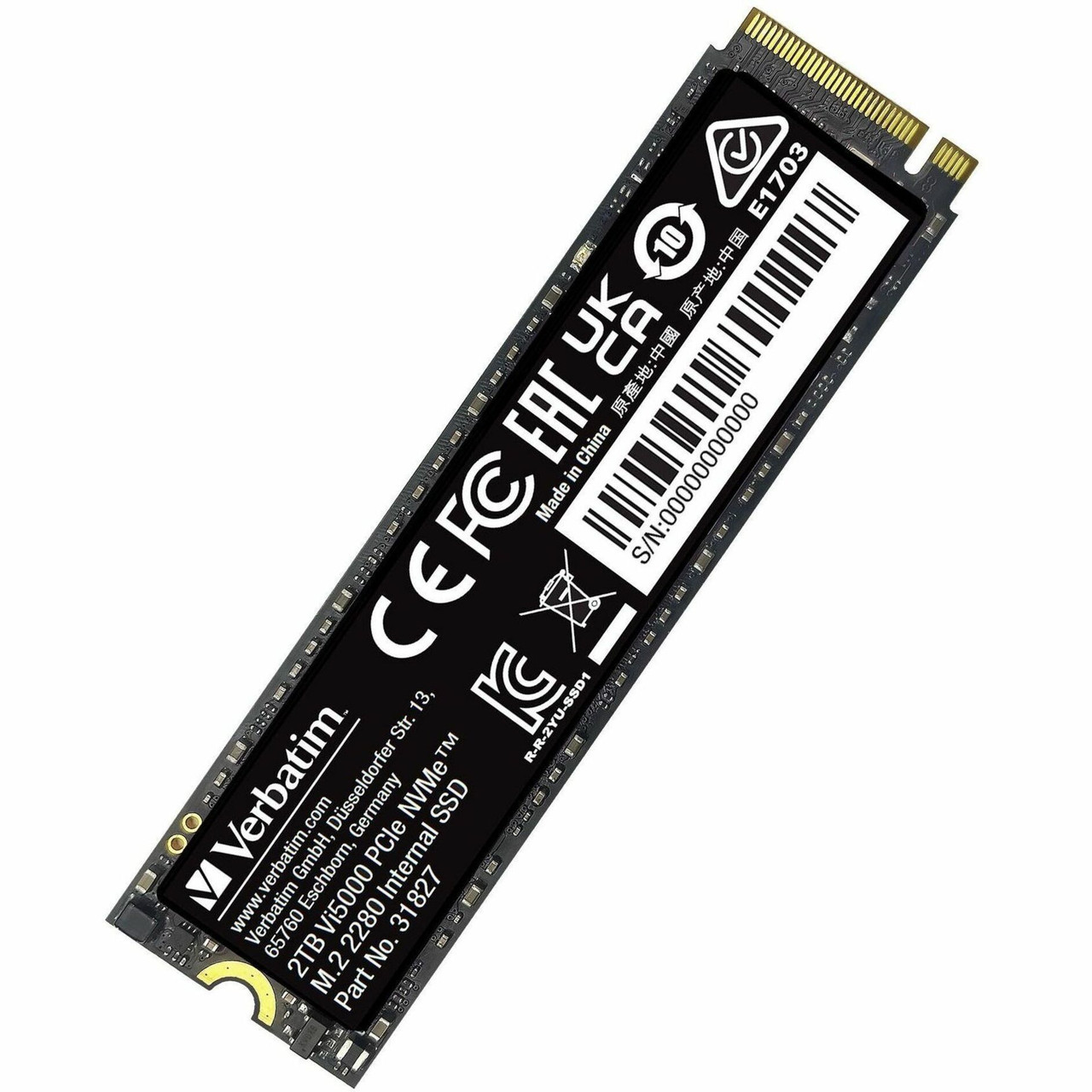 Verbatim Vi5000 2 Tb Solid State Drive - M.2 2280 Internal - Pci Express Nvme (Pci Express Nvme 4.0) - 31827