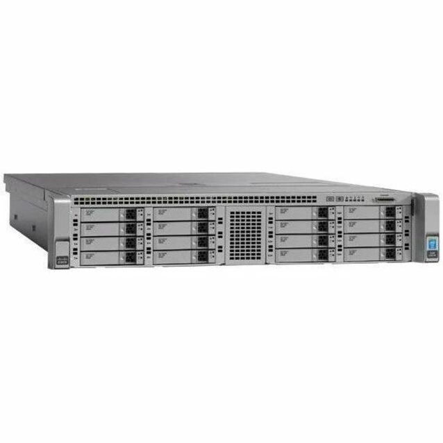 Cisco C240 M4 2U Rack Server - 2 x Intel Xeon E5-2680 v4 2.40 GHz - 256 GB RAM - 43.20 TB HDD - (24 x 1.8TB) HDD Configuration - Serial ATA, 12Gb/s SAS Controller - UCS-SPBD-C240M4-P2