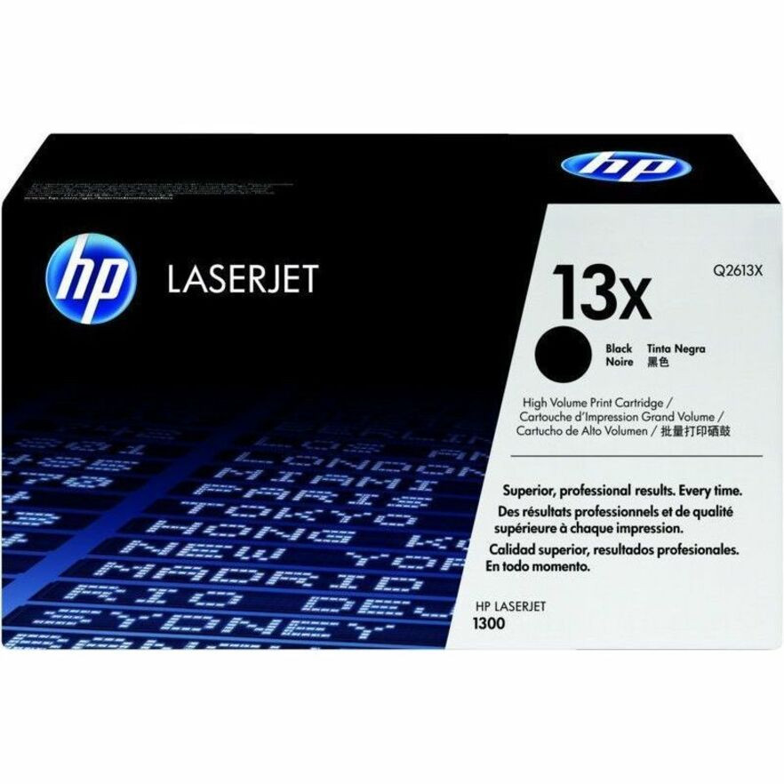 HP 13X (Q2613X) Original Laser Toner Cartridge - Single Pack - Black - 1 Each - Q2613X