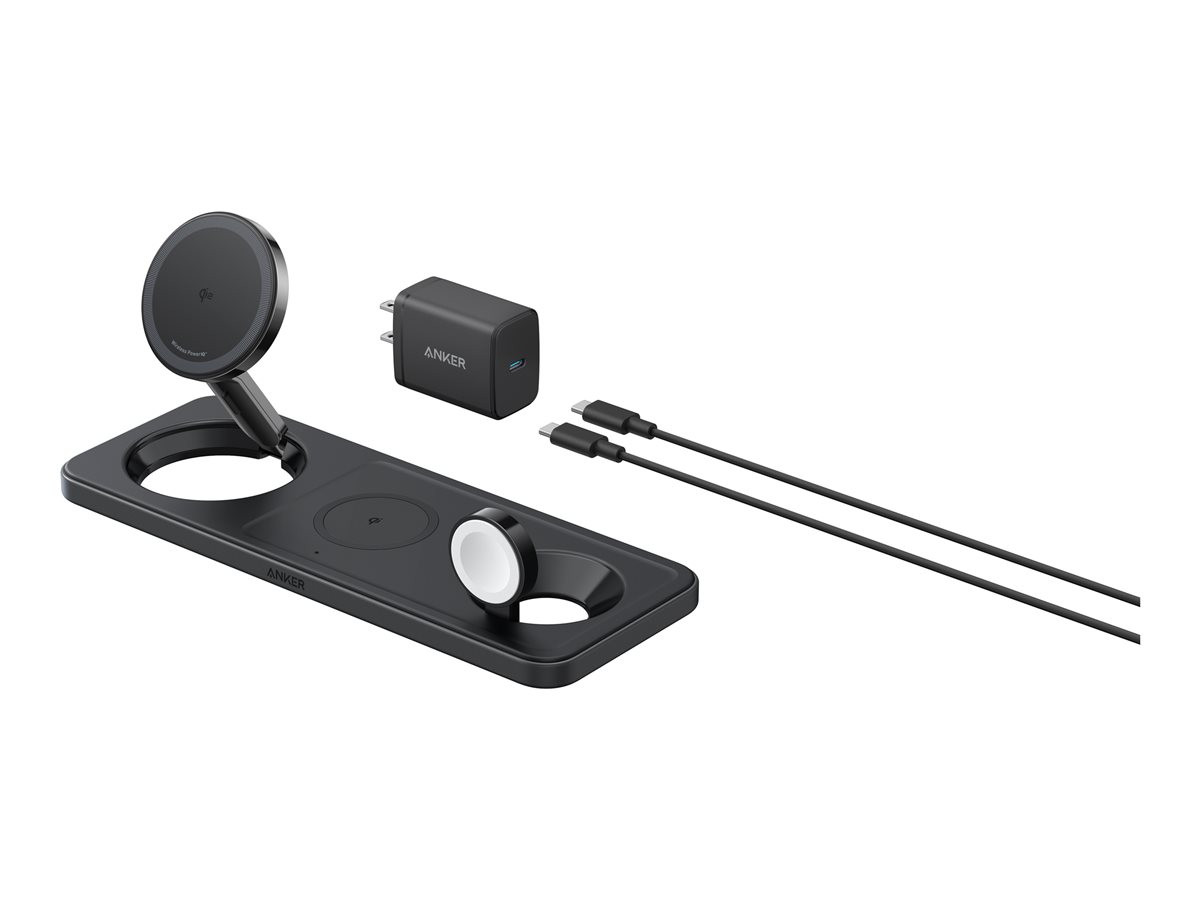 Anker MagGo Wireless Charging Station (15W, 3-in-1 Pad) - B25M1111