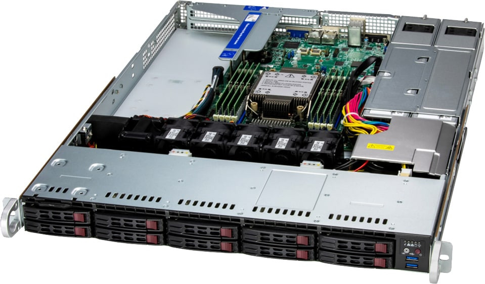 Supermicro WIO SuperServer SYS-112B-WR (Complete System Only ) 1U UP WIO with 10 hot-swap 2.5" NVMe/SAS/SATA bays and 3 PCIe 5.0 slots