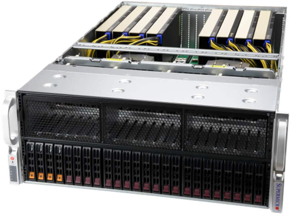 Supermicro GPU A+ Client System AS-4125GS-TNRT (Complete System Only ), DP AMD 4U System with up to 8 PCIe Direct-Connect GPUs