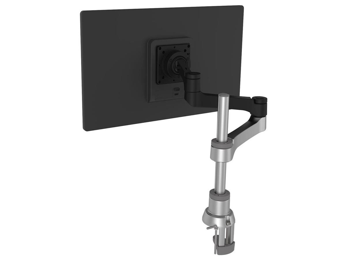 R-Go Tools Zepher 4 Single Monitor Mount Fitting Screens Up To 18 Lbs In Weight Each With 75X75Mm Or 100X100Mm (Vesa Display) Backside Mounting Holes. Provides Space-Saving Convenience - RGOVLZE4SI